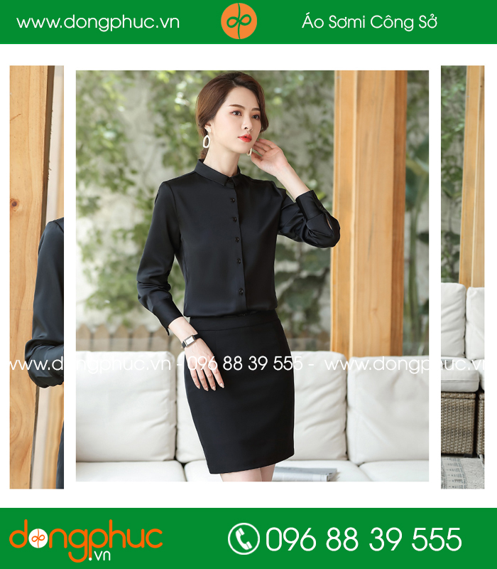 Đồng phục áo sơ mi màu đen